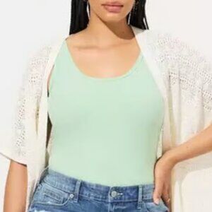 NWT Mint Green Ribbed Bodysuit Super Soft Tank Sleeveless